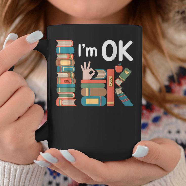 Reading Book Lover I'm Ok Bookworm Librarian Reader Graphic Print Coffee Mug Unique Gifts