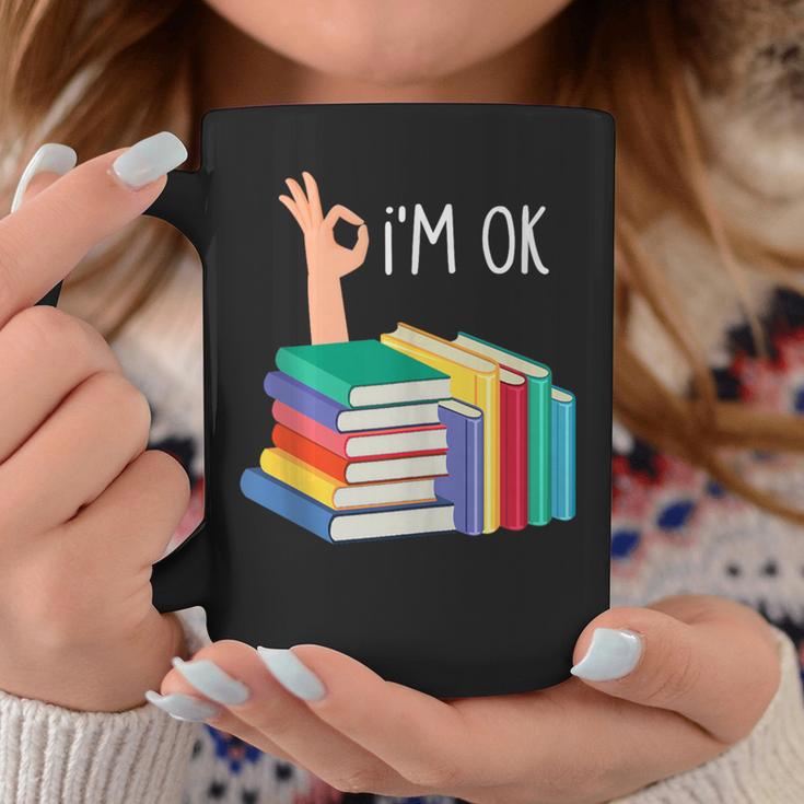 Reading Books Librarian Reader Nerd I'm Ok Graphic Print Coffee Mug Unique Gifts