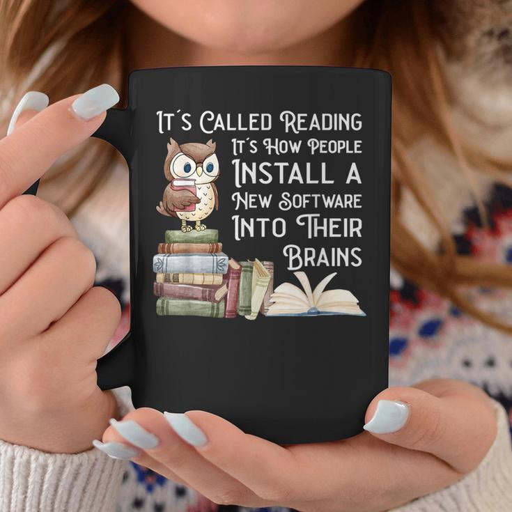 Reading Books Stimulates The Imagination Software For Brains Graphic Print Coffee Mug Unique Gifts