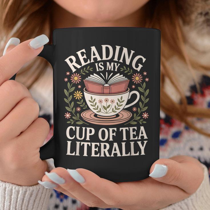 Reading Is My Cup Of Tea Book Lover Tea Drinker Graphic Print Coffee Mug Unique Gifts