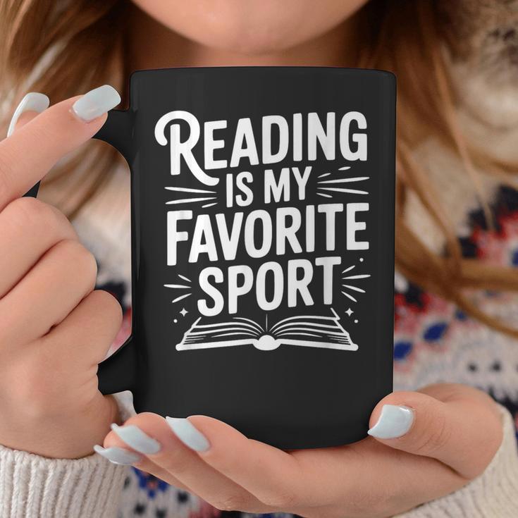Reading Is My Favorite Sport Book Lover Graphic Print Coffee Mug Unique Gifts