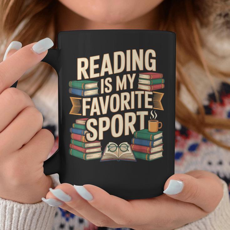Reading Is My Favorite Sport Book Lover Reader Graphic Print Coffee Mug Unique Gifts