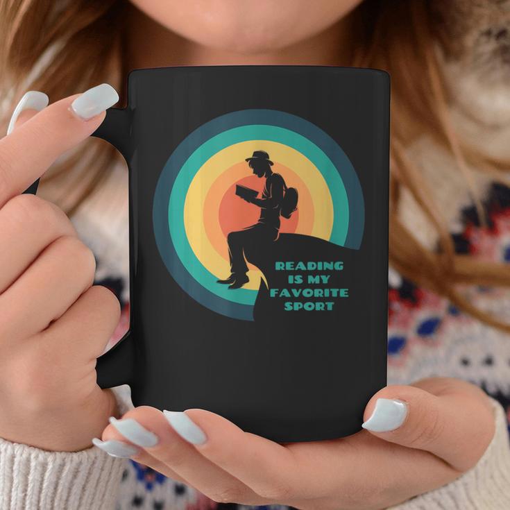 READING IS MY FAVORITE SPORT FUN BOOK LOVER Graphic Print Coffee Mug Unique Gifts