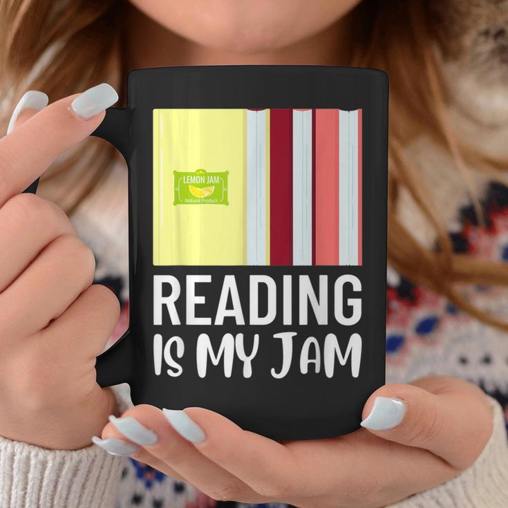Reading Is My Jam Quote Teachers And Books Lovers For Men Women Kids Graphic Print Coffee Mug Unique Gifts