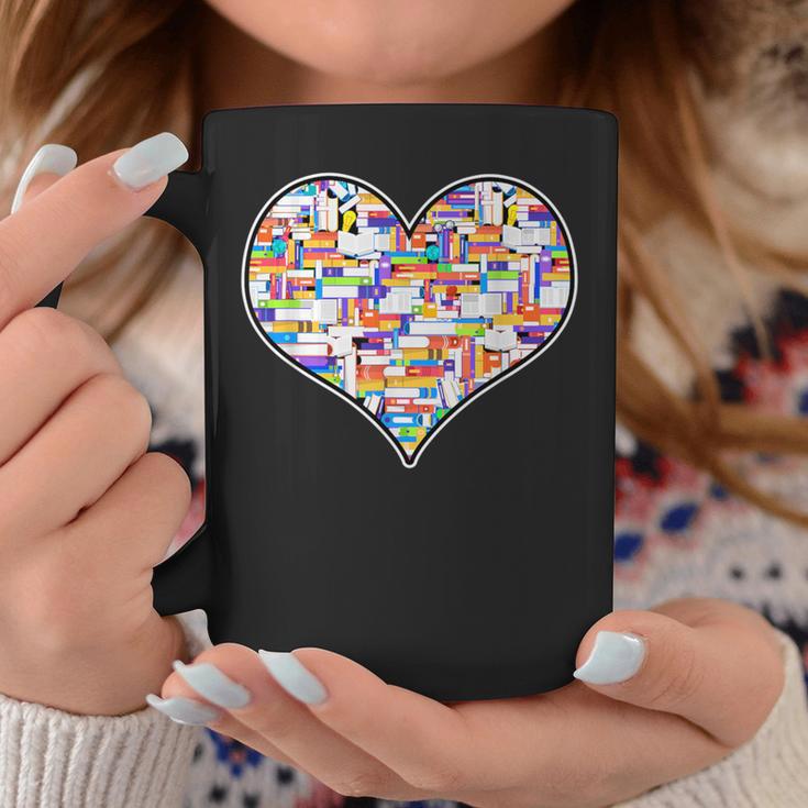 Reading Library Books Lover Heart Librarian Awesome Cute Graphic Print Coffee Mug Unique Gifts