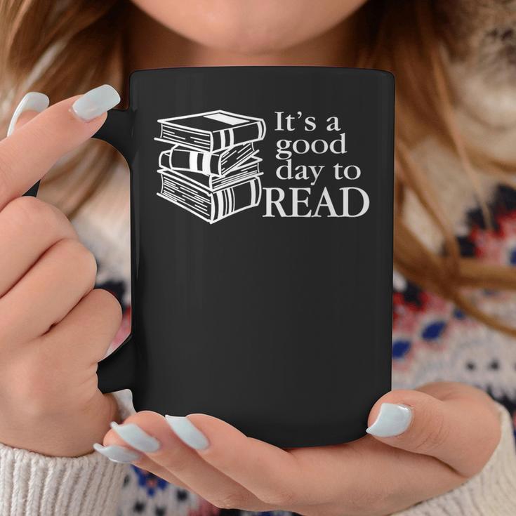 Reading Men Women Kids Books It's A Good Day To Read Graphic Print Coffee Mug Unique Gifts