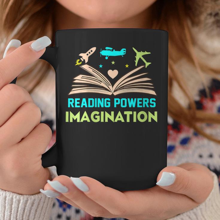 Reading Powers Imagination Book Nerd Reading Graphic Print Coffee Mug Unique Gifts