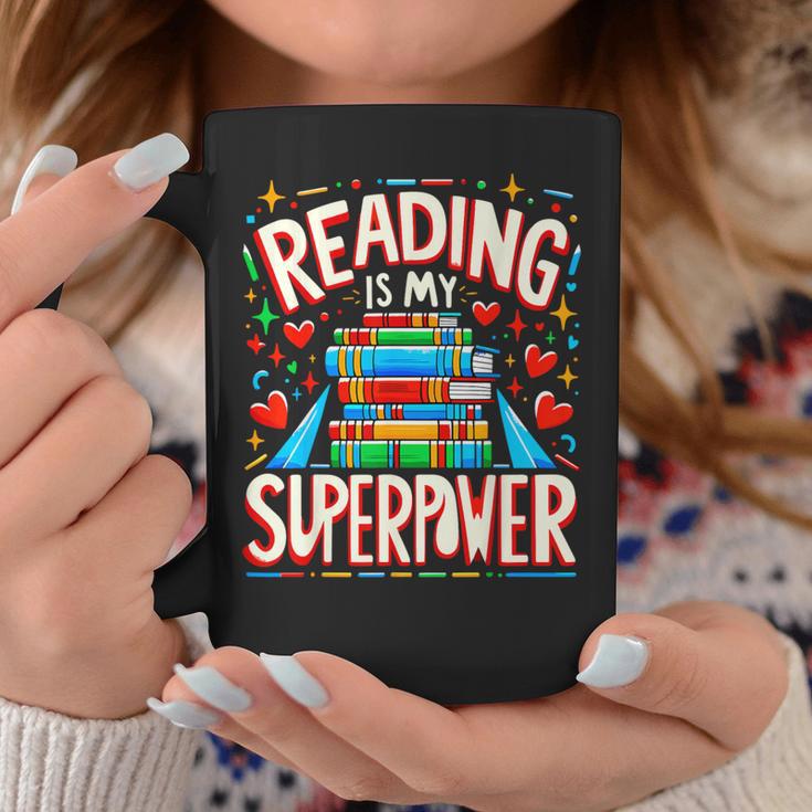 Reading Is My Superpower Bookworm Book Lover Graphic Print Coffee Mug Unique Gifts
