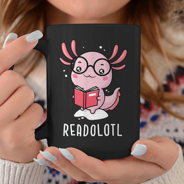 Readolotl Cute Axolotl Book Lover Graphic Print Coffee Mug Unique Gifts