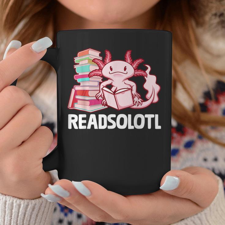 Readsolotl Axolotl Reading Fish Books Lizard Graphic Print Coffee Mug Unique Gifts