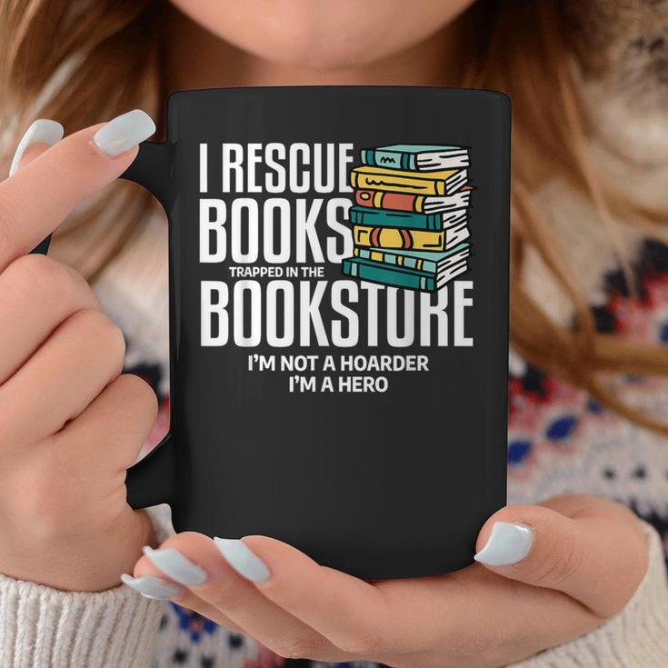 I Rescue Books Trapped Bookstore Book Reader Bookworm Graphic Print Coffee Mug Unique Gifts