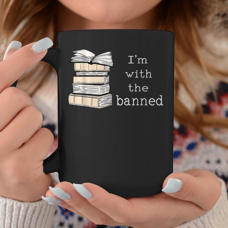 Retro I'm With The Banned Books Graphic Print Coffee Mug Unique Gifts