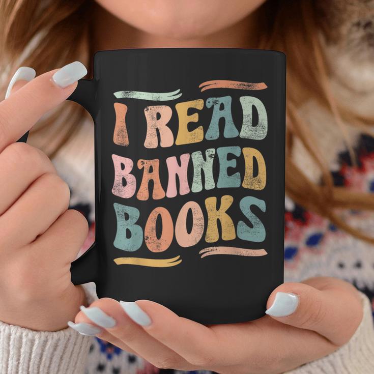 Retro I Read Banned Books Shirt Graphic Print Coffee Mug Unique Gifts