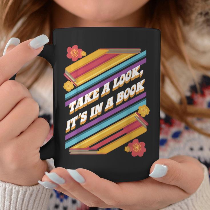 Retro Style Take a Look It's In a Book Graphic Print Coffee Mug Unique Gifts Retro Style Take a Look It's In a Book Graphic Print Coffee Mug Unique Gifts