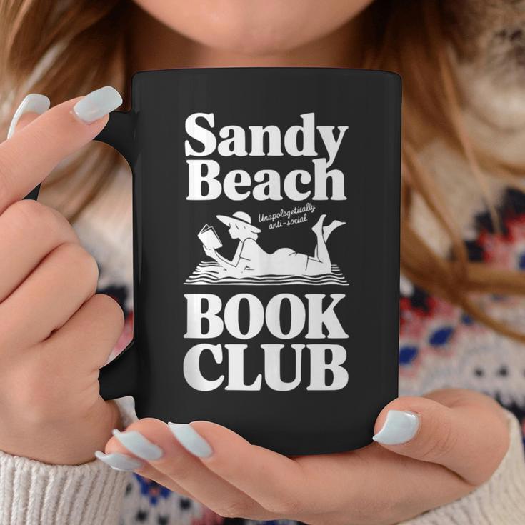 Sandy Beach Book Club Anti-Social Graphic Print Coffee Mug Unique Gifts