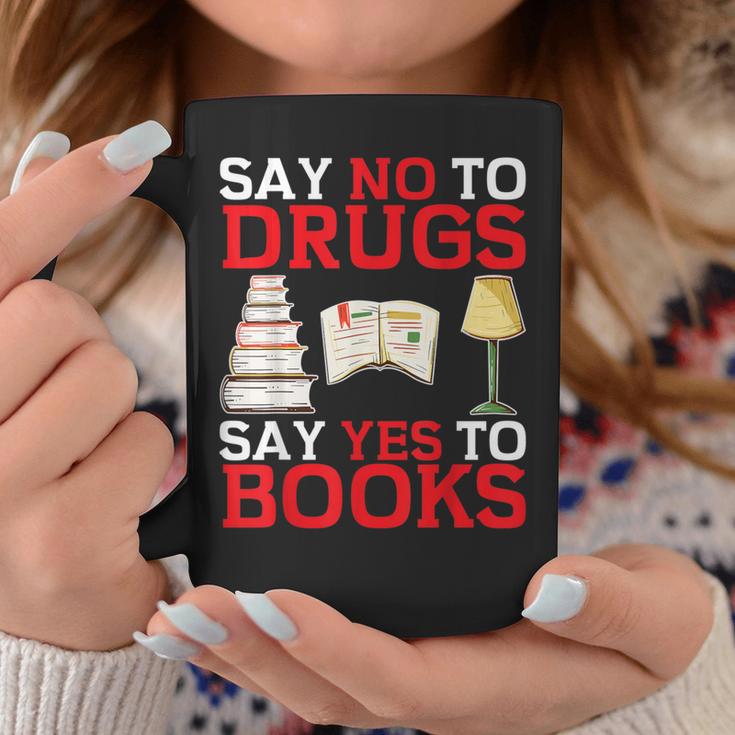 Say No To Drugs Say Yes To Books Red Ribbon Week Awareness Graphic Print Coffee Mug Unique Gifts