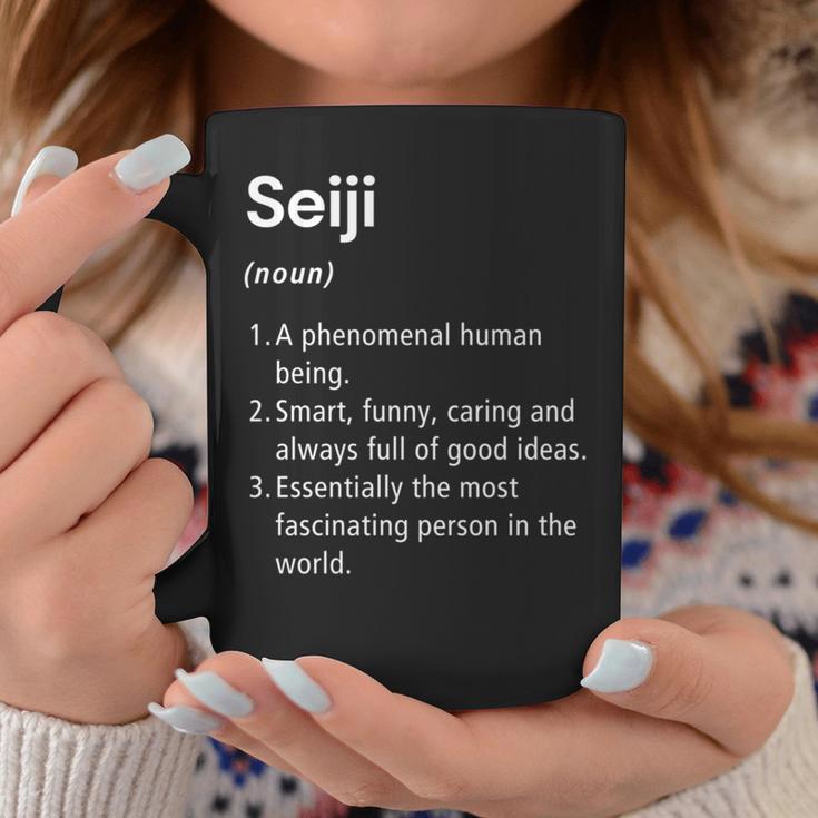 Seiji 名前の定義 面白い辞書 長袖tシャツ コーヒーマグ 面白い贈り物