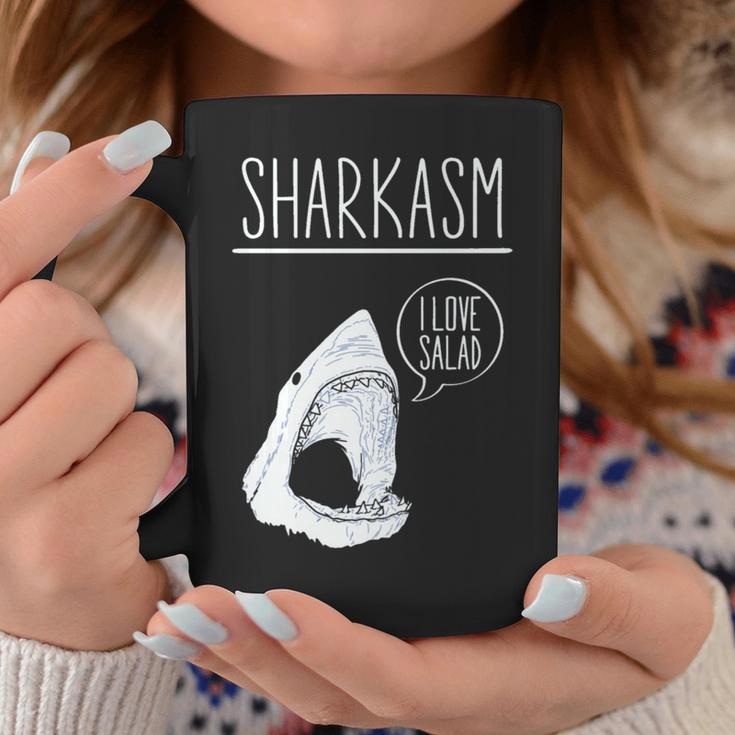 Sharkasm I Lovealad面白い皮肉なシャークスタジオ 長袖tシャツ コーヒーマグ 面白い贈り物