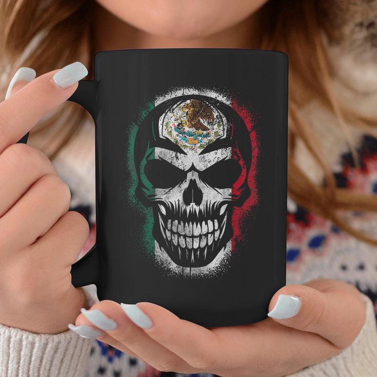 Skull Mexican Flag Mexicopraytyleintage コーヒーマグ 面白い贈り物