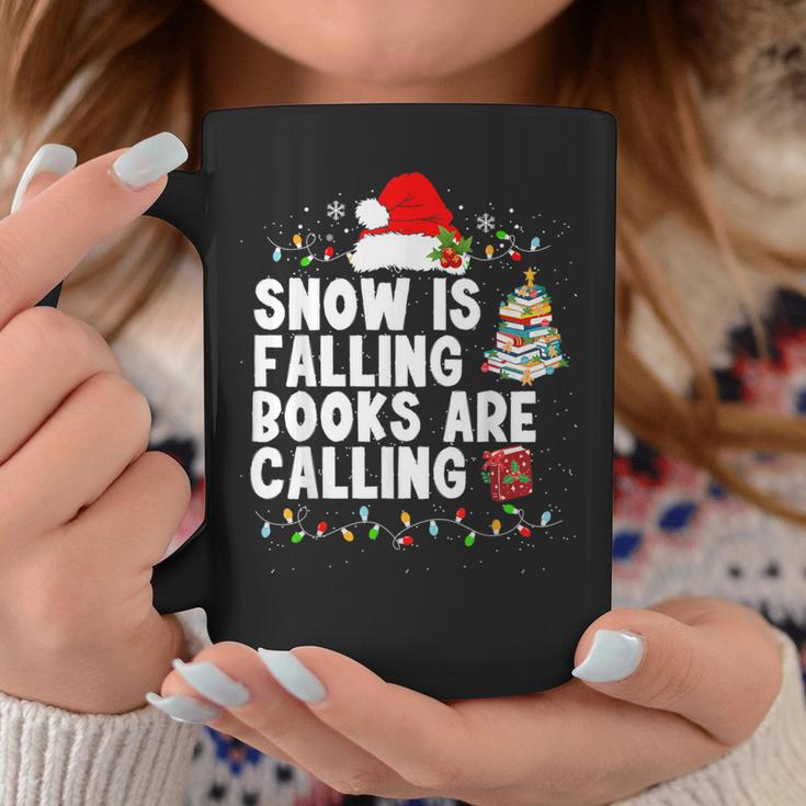 Snow Is Falling Books Are Calling Graphic Print Coffee Mug Unique Gifts