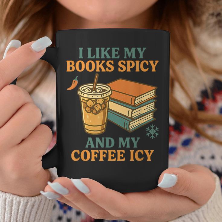 Spicy Books And Iced Coffee Book Lover Smut Reader Graphic Print Coffee Mug Unique Gifts Spicy Books And Iced Coffee Book Lover Smut Reader Graphic Print Coffee Mug Unique Gifts