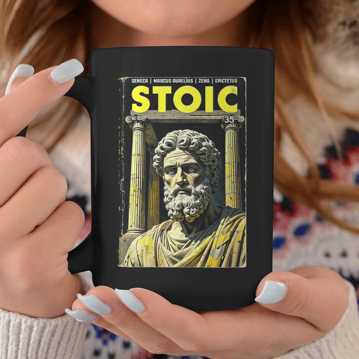 Stoic Philosophy Vintage Book Cover Stoicism Philosopher Graphic Print Coffee Mug Unique Gifts