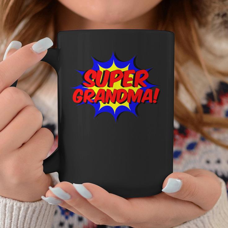 Super Grandma Comic Book Style Superhero Graphic Print Coffee Mug Unique Gifts
