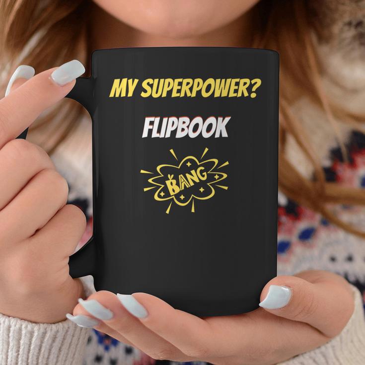 My Superpower Flipbook Comic Style Superpower Graphic Print Coffee Mug Unique Gifts