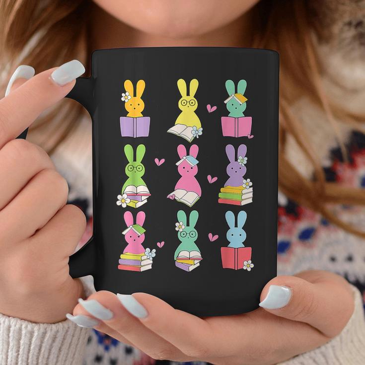 Teacher Easter Reading Bunnies Book Lover Bunny Graphic Print Coffee Mug Unique Gifts