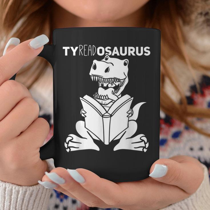 Teachersaurus Dinosaur Reading Book Reader Men Women Kids Graphic Print Coffee Mug Unique Gifts