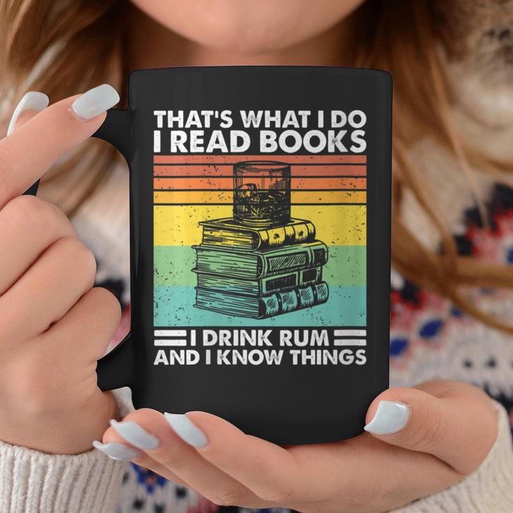 That's What I Do I Read Book I Drink Rum & I Know Things Graphic Print Coffee Mug Unique Gifts