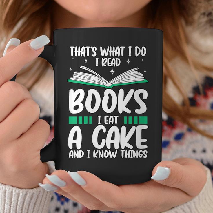 That's What I Do I Read Books I Eat Cakes Book Lover Graphic Print Coffee Mug Unique Gifts