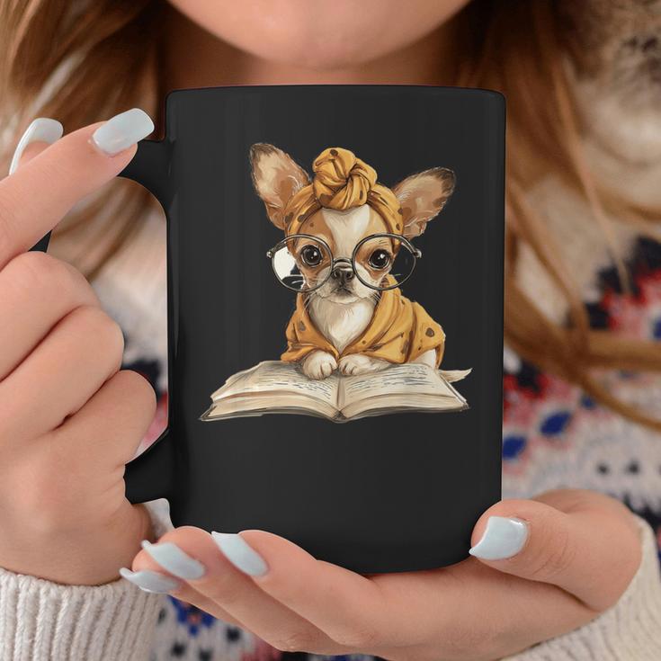 Tiny Puppy Open Book Reading Dog Lover Graphic Round Glasses Graphic Print Coffee Mug Unique Gifts Tiny Puppy Open Book Reading Dog Lover Graphic Round Glasses Graphic Print Coffee Mug Unique Gifts
