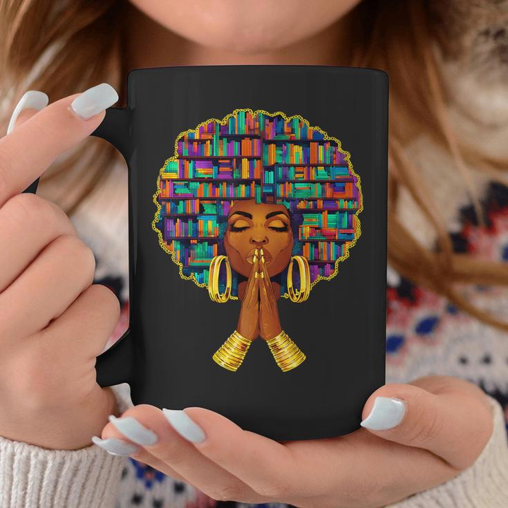 History Month Afro Women Book Lover Librarian Teacher Graphic Print Coffee Mug Unique Gifts