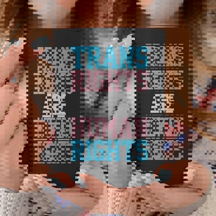 Trans Rights Are Human Rights Lgbtq トランスジェンダー フラッグ プライド コーヒーマグ 面白い贈り物