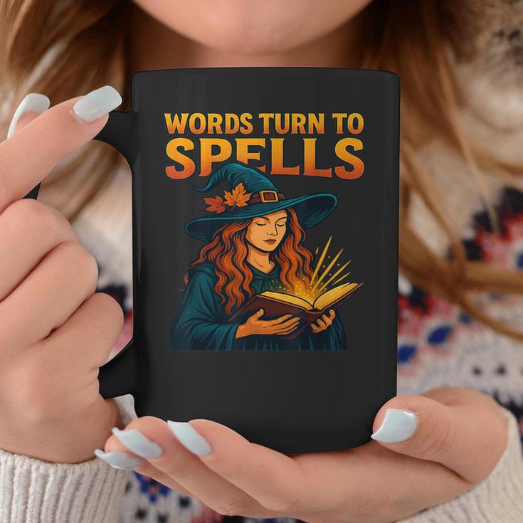 Words Turn To Spells Witchy Magic Book Aesthetic Graphic Print Coffee Mug Unique Gifts Words Turn To Spells Witchy Magic Book Aesthetic Graphic Print Coffee Mug Unique Gifts