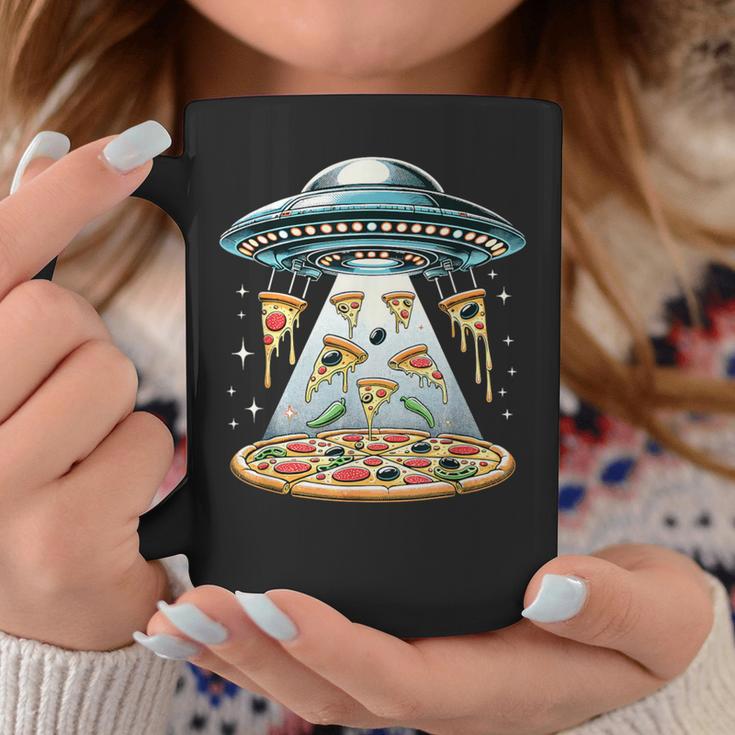 Ufo エイリアン 食べるピザ誘拐 面白い食べ物愛好家 コーヒーマグ 面白い贈り物