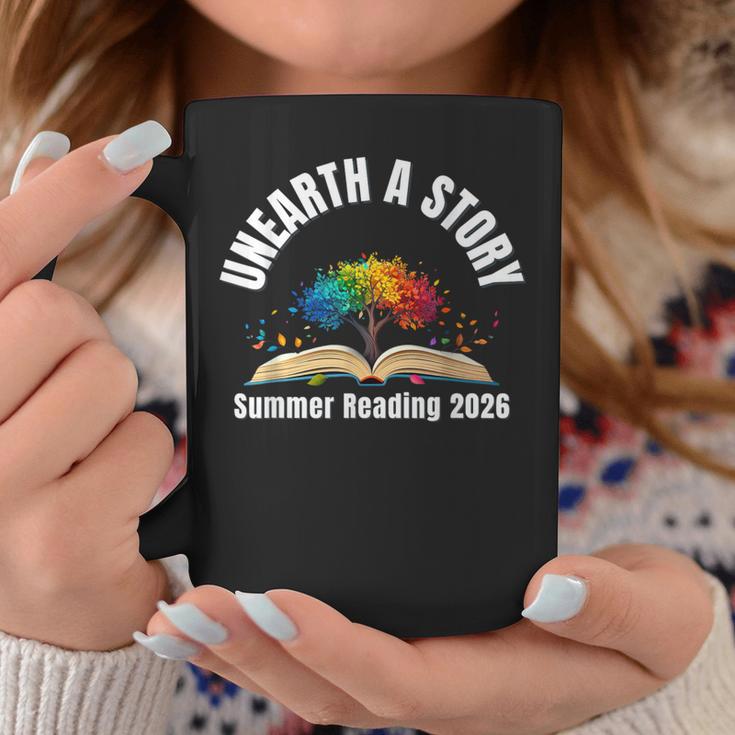 Unearth a Story 2026 Summer Reading Program Tree Book Graphic Print Coffee Mug Unique Gifts