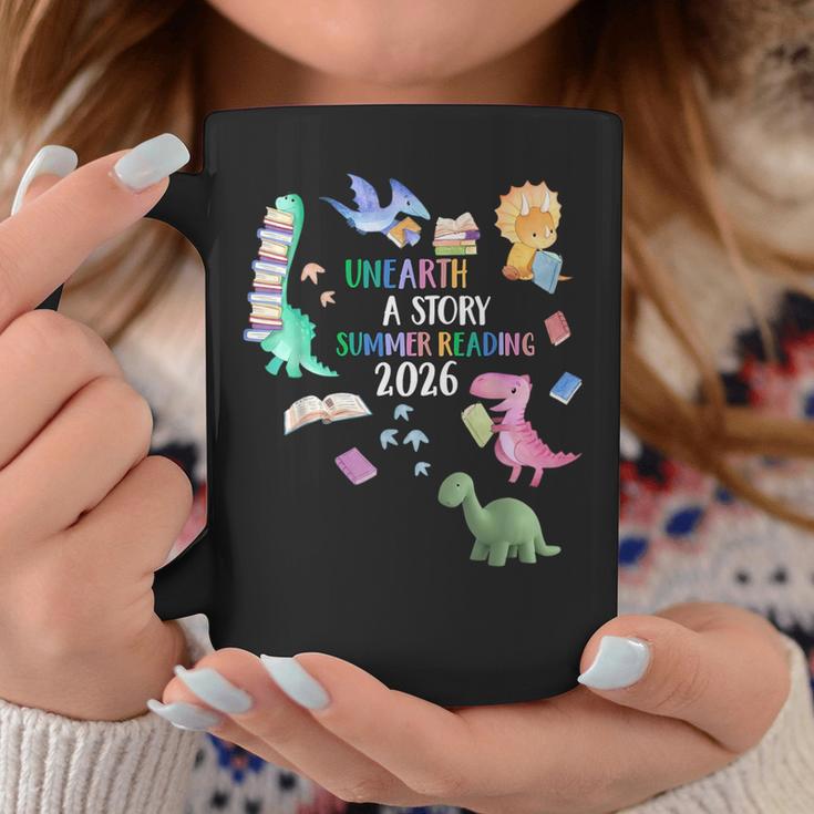 Unearth a Story Dinosaur Book 2026 Summer Reading Program Graphic Print Coffee Mug Unique Gifts