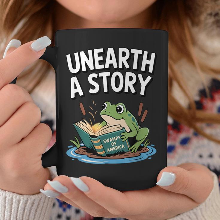 Unearth a Story Frog Reading a Book Summer 2026 Graphic Print Coffee Mug Unique Gifts Unearth a Story Frog Reading a Book Summer 2026 Graphic Print Coffee Mug Unique Gifts