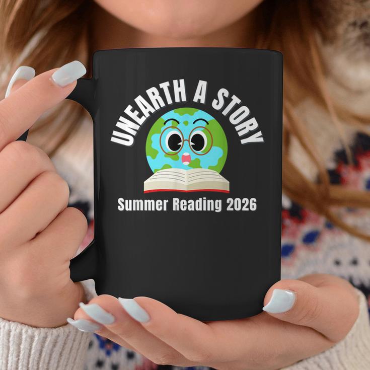 Unearth a Story Summer 2026 Reading Program Earth Read Book Graphic Print Coffee Mug Unique Gifts