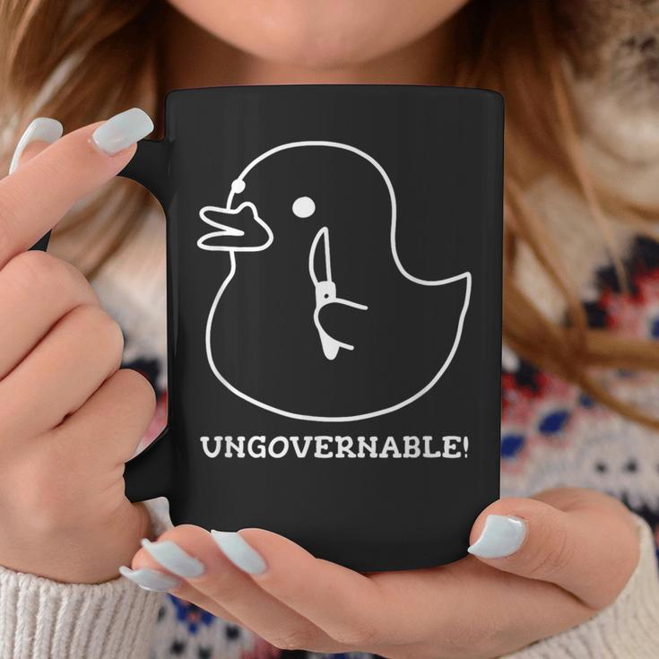 Ungovernable ラバーダックプリント コーヒーマグ 面白い贈り物