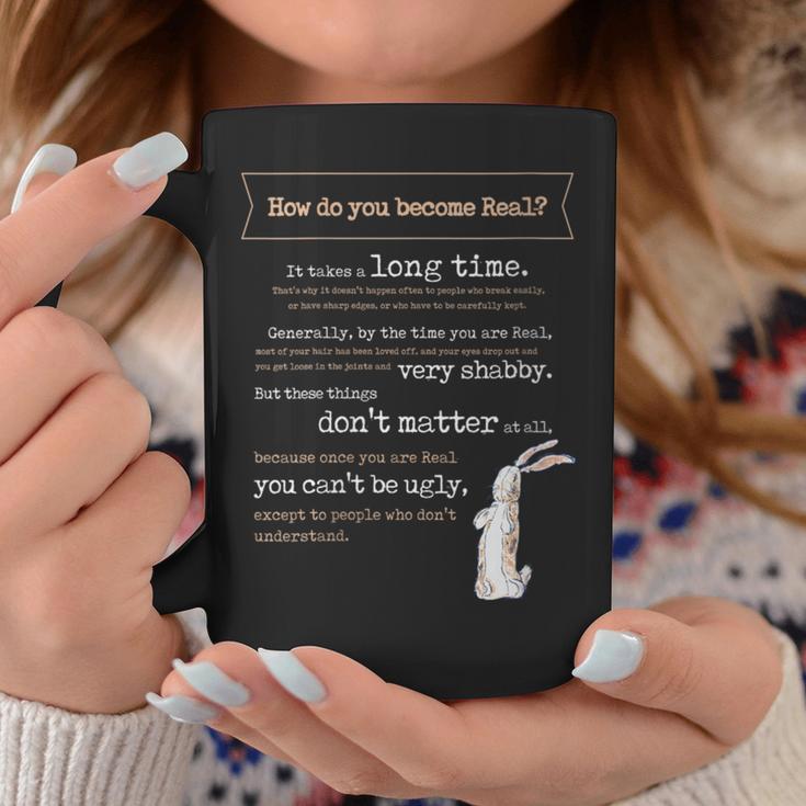 Velveteen Rabbit Book Quote 1922 Becoming Real Skin Horse Graphic Print Coffee Mug Unique Gifts