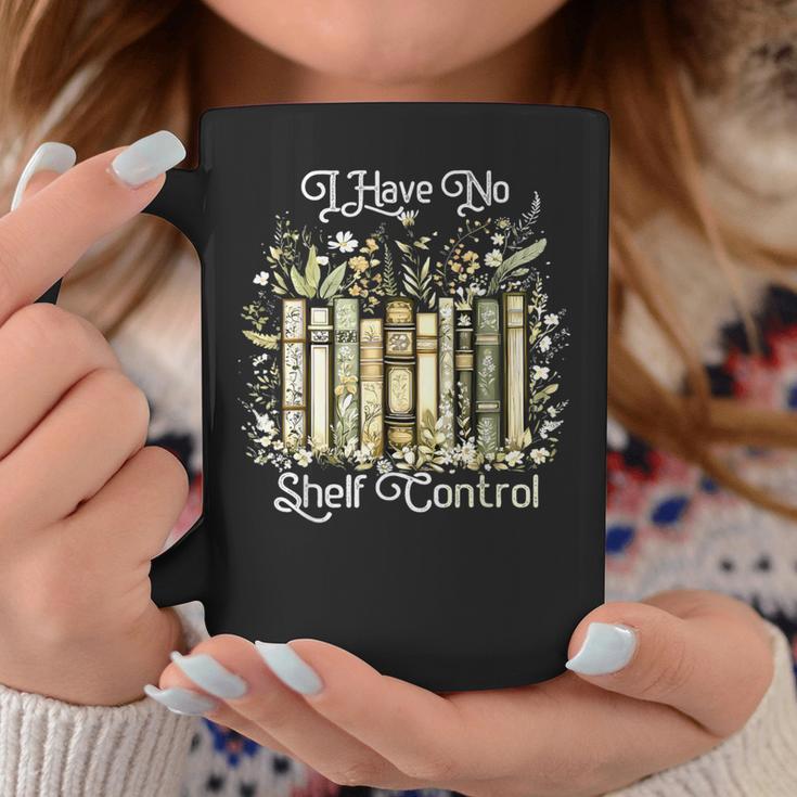 Vintage Floral Bookshelf I Have No Shelf Control Book Lovers Graphic Print Coffee Mug Unique Gifts