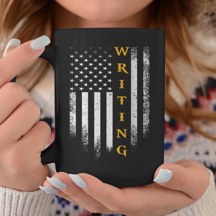 Vintage USA American Flag Writing Book Write Writer Women Kids Men Graphic Print Coffee Mug Unique Gifts Vintage USA American Flag Writing Book Write Writer Women Kids Men Graphic Print Coffee Mug Unique Gifts