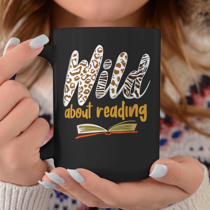 WILD ABOUT READING I Love Books Bookworm Library Day Graphic Print Coffee Mug Unique Gifts
