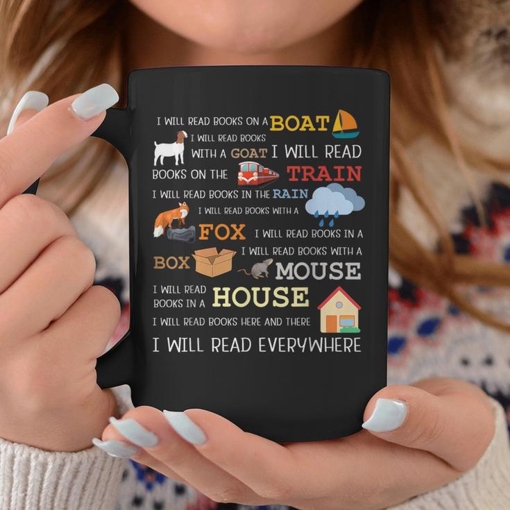 I Will Read Books On a Boat & Everywhere Reading Graphic Print Coffee Mug Unique Gifts