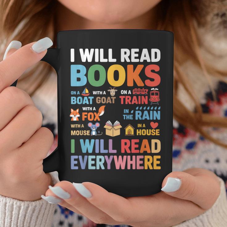 I Will Read Books On A Boat With a Goat On Train Book Lover Graphic Print Coffee Mug Unique Gifts