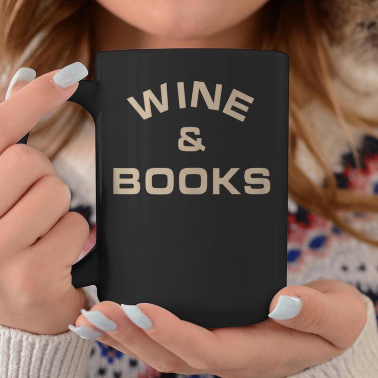 Wine & Books Wine Graphic Print Coffee Mug Unique Gifts