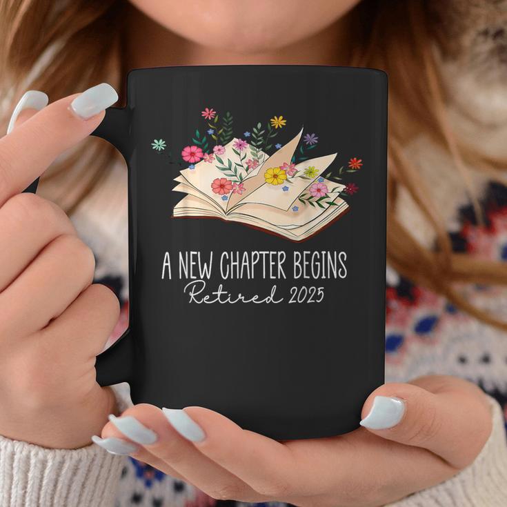 Women A New Chapter Begins Floral Book Retirement Teacher Graphic Print Coffee Mug Unique Gifts